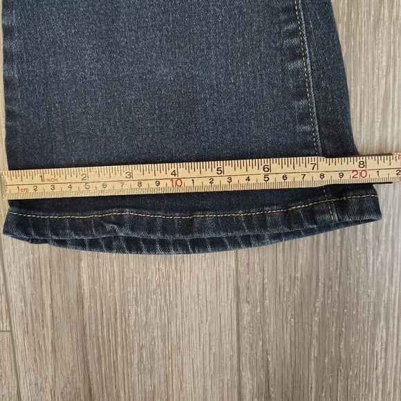 Rise Elegant Dark Blue Flare Jeans - Picture 5 of 7